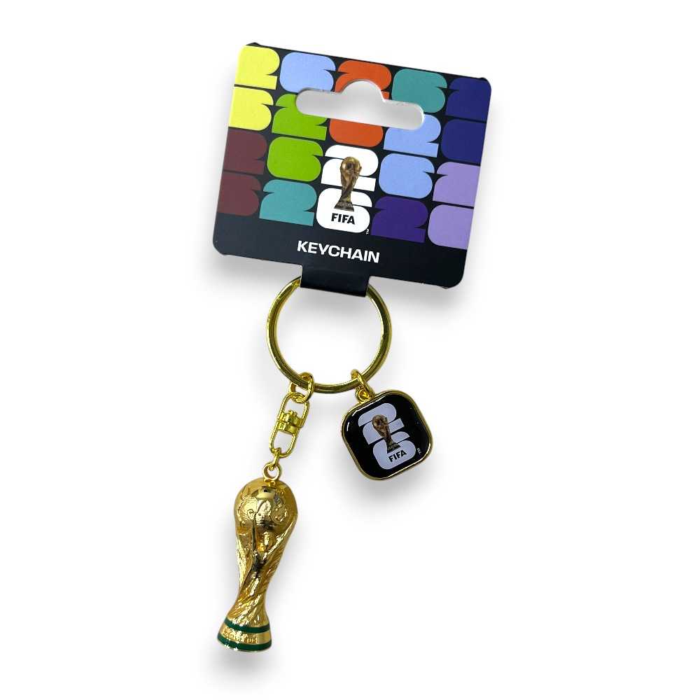 FIFA ワールドカップ 2026 3D トロフィーキーホルダー エンブレム付き