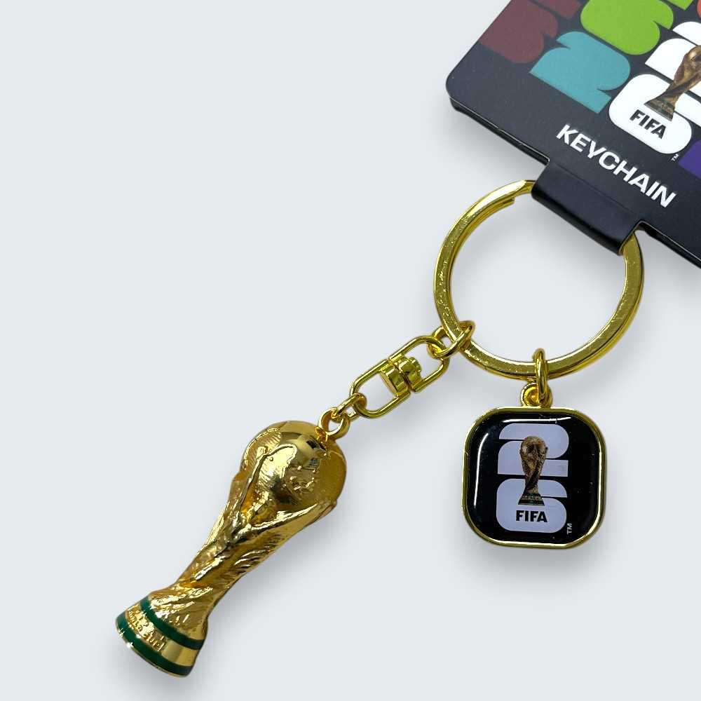 FIFA ワールドカップ 2026 3D トロフィーキーホルダー エンブレム付き