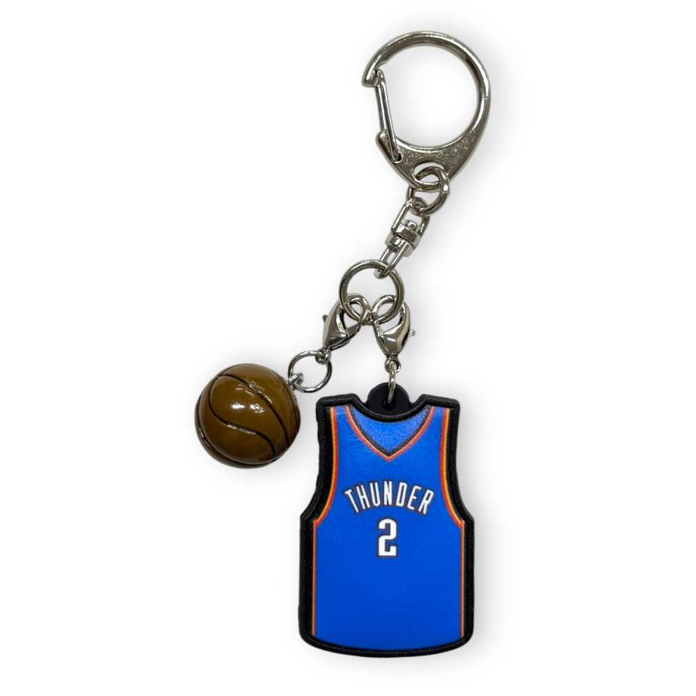 NBA オクラホマシティ・サンダー ユニフォーム型 ラバーキーホルダー