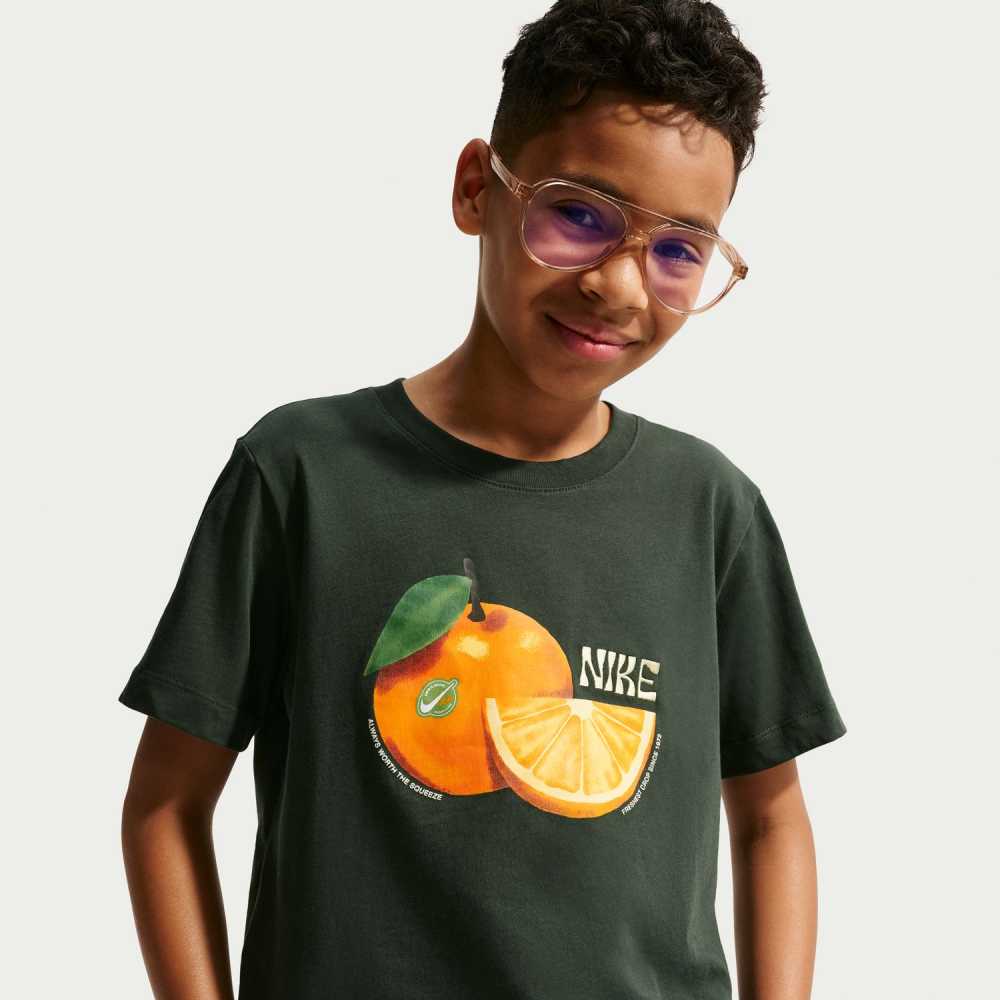 ナイキ ジュニア コットン Tシャツ オレンジ IO8981( カジュアル