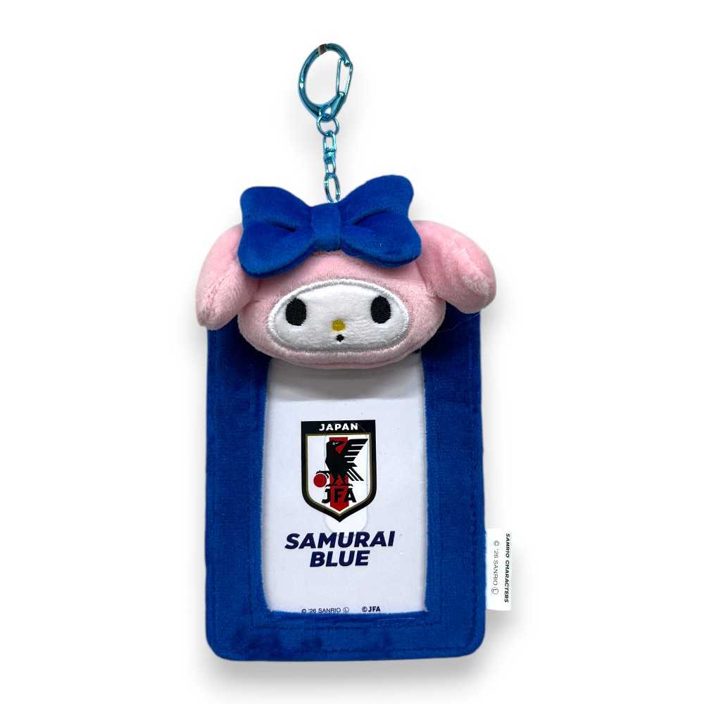 JFA サンリオ フェイスぬいぐるみ付パスケース サッカー日本代表Ver