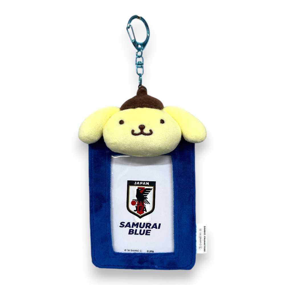 JFA サンリオ フェイスぬいぐるみ付パスケース サッカー日本代表Ver