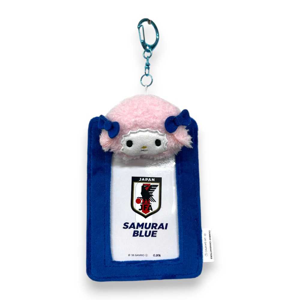 JFA サンリオ フェイスぬいぐるみ付パスケース サッカー日本代表Ver