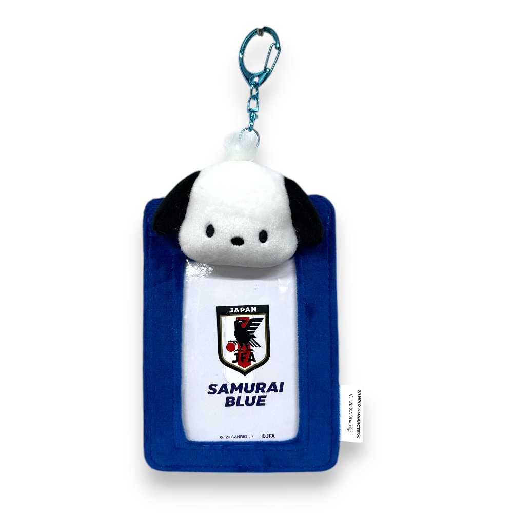 JFA サンリオ フェイスぬいぐるみ付パスケース サッカー日本代表Ver