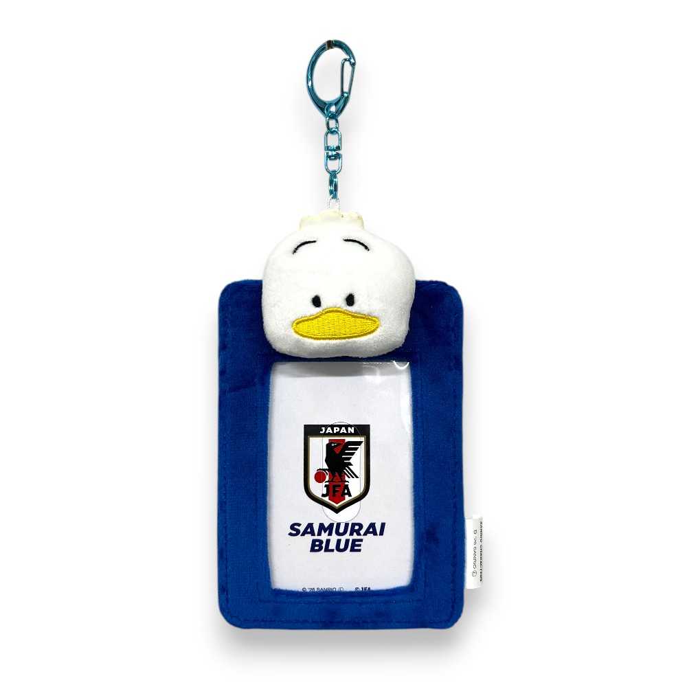 JFA サンリオ フェイスぬいぐるみ付パスケース サッカー日本代表Ver