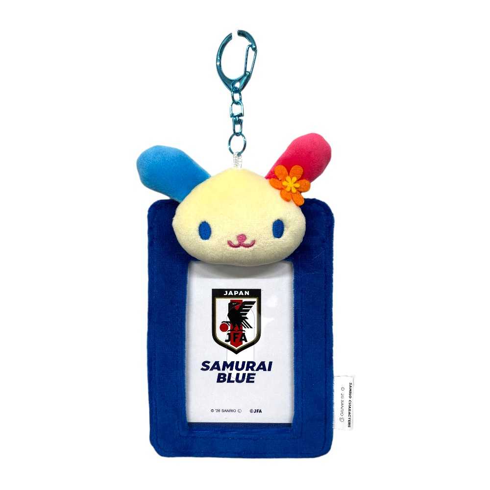 JFA サンリオ フェイスぬいぐるみ付パスケース サッカー日本代表Ver
