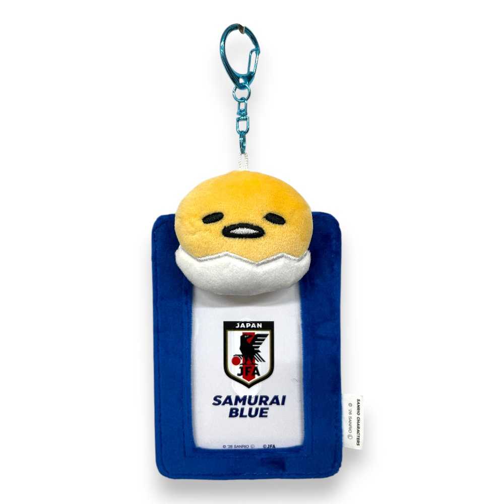 JFA サンリオ フェイスぬいぐるみ付パスケース サッカー日本代表Ver